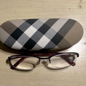 Burberry women’s eyeglass frames and case.